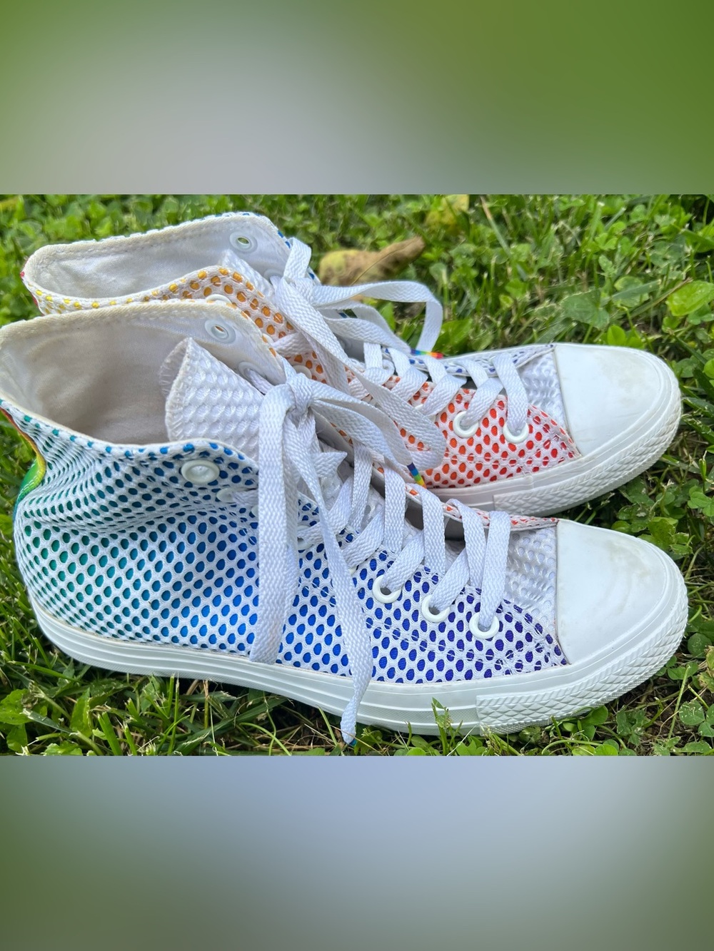 Converse Chuck Taylor All Star Pride Mesh High Top Shoes Size M 7/W 9 - Picture 2 of 14